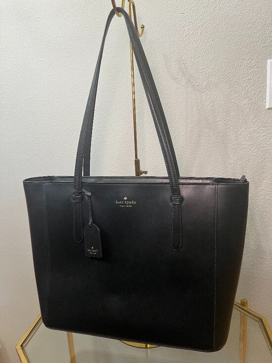 kate spade Handbags - NEW-Kate Spade Black Leather Tote